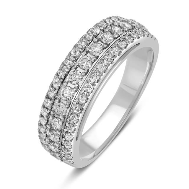 Кольцо из белого золота с бриллиантами (046067)