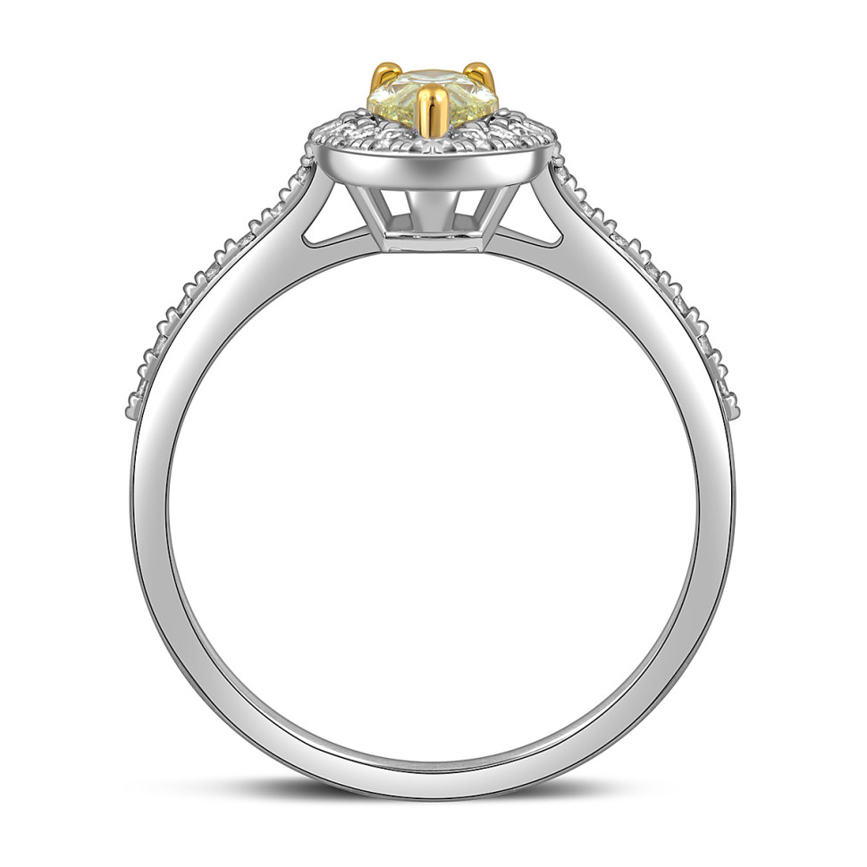 Кольцо из  белого золота с бриллиантами (057786)