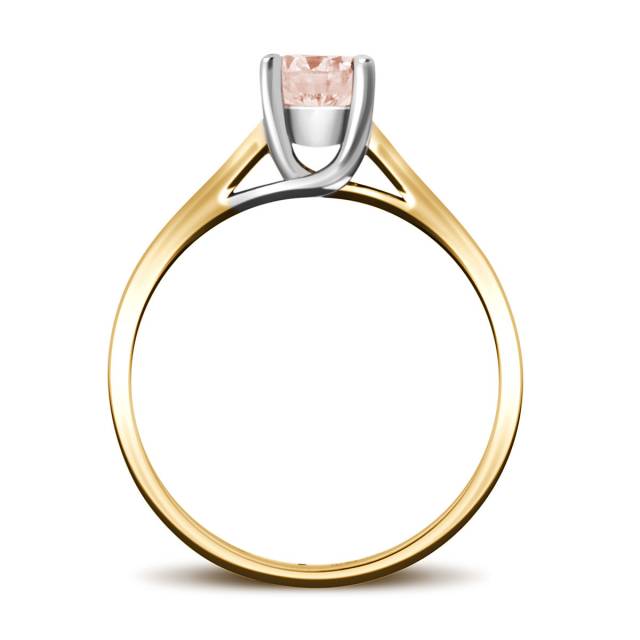 Помолвочное кольцо из желтого золота с бриллиантом (044228)