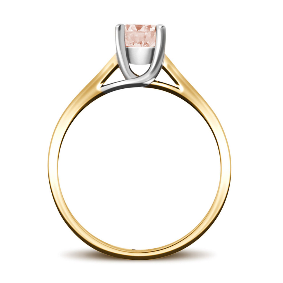 Помолвочное кольцо из желтого золота с бриллиантом (044228)