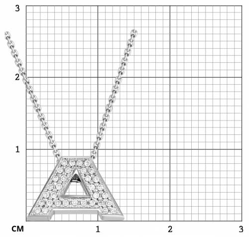 Колье из белого золота с бриллиантами "Буква" 45.0