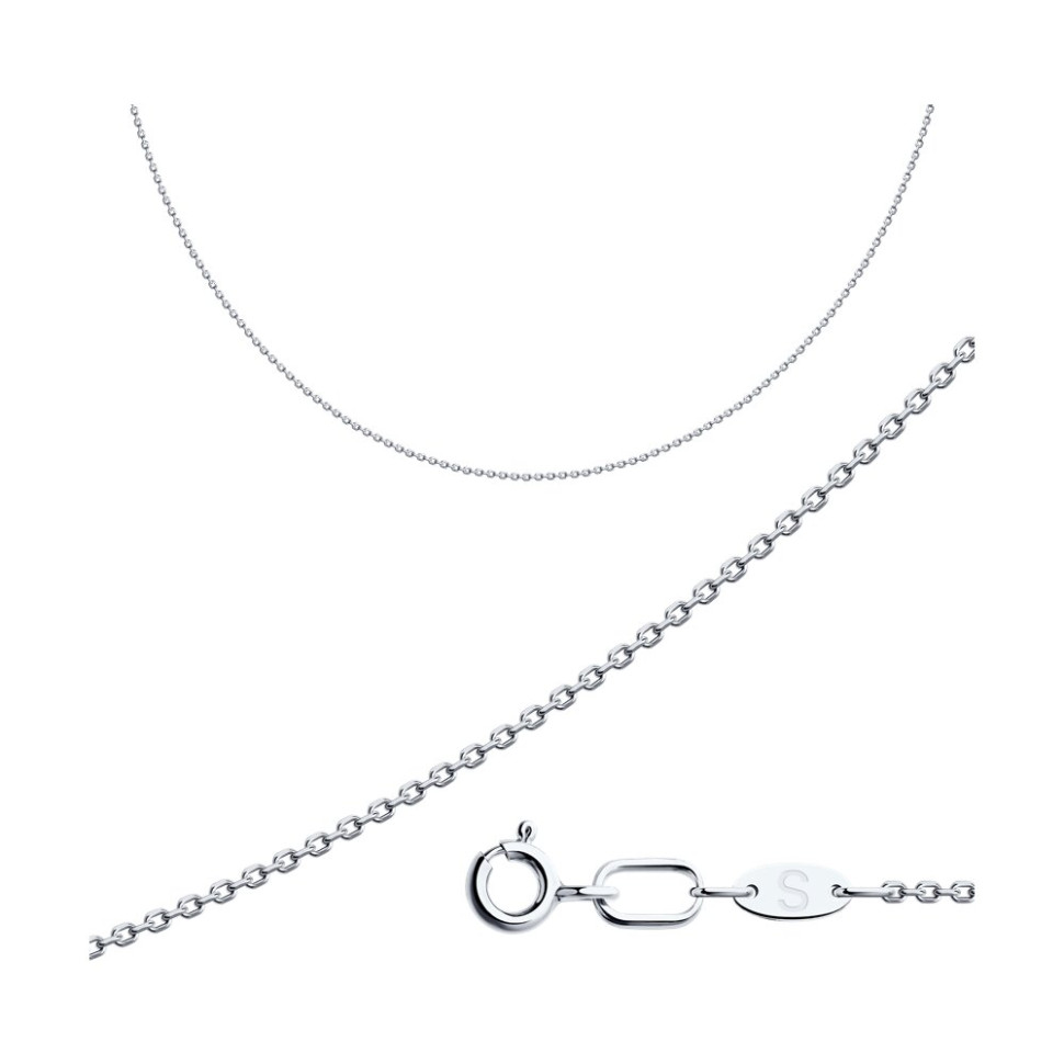 Цепь из белого золота, плетение 