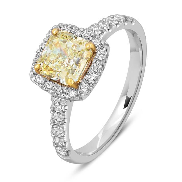 Кольцо из белого золота с бриллиантами (052864)
