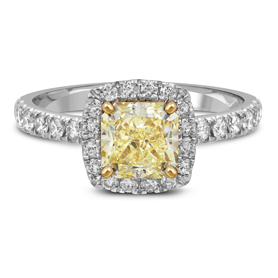 Кольцо из белого золота с бриллиантами (052864)