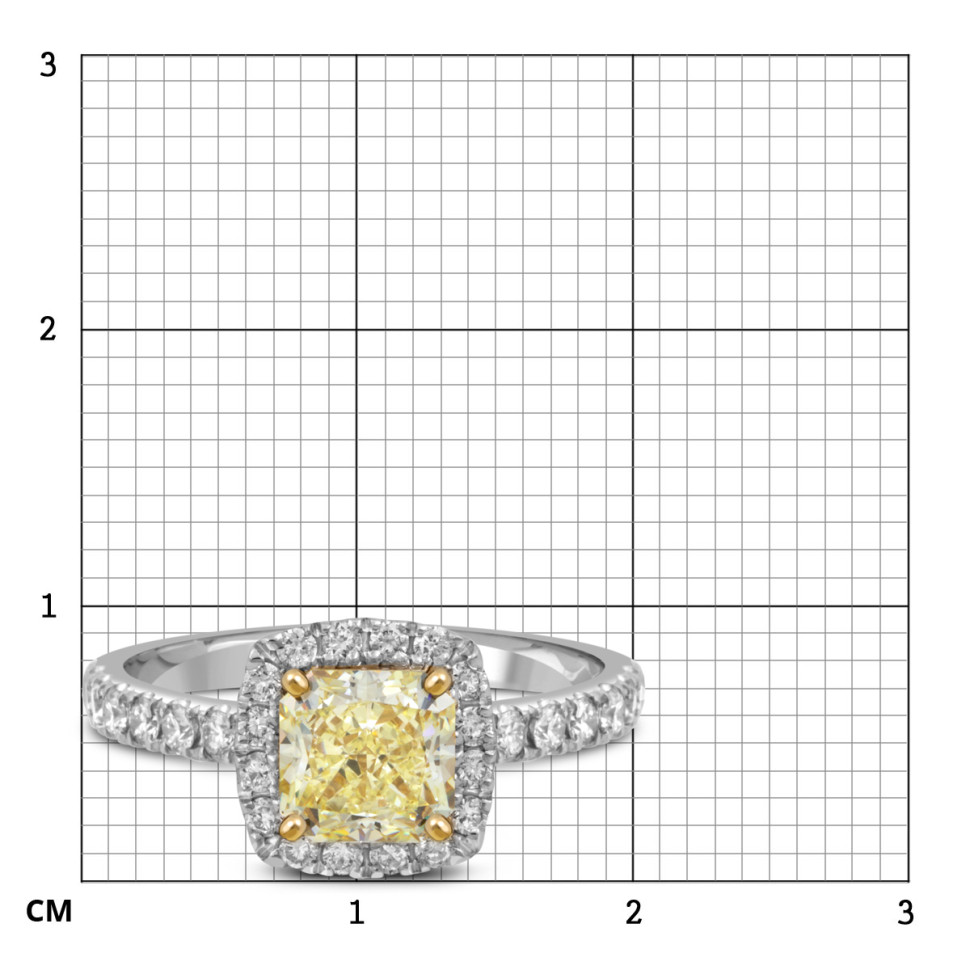 Кольцо из белого золота с бриллиантами (052864)