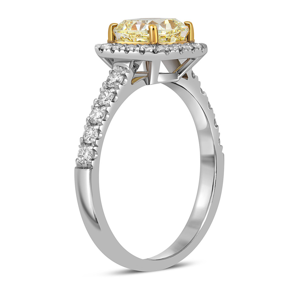 Кольцо из белого золота с бриллиантами (052864)