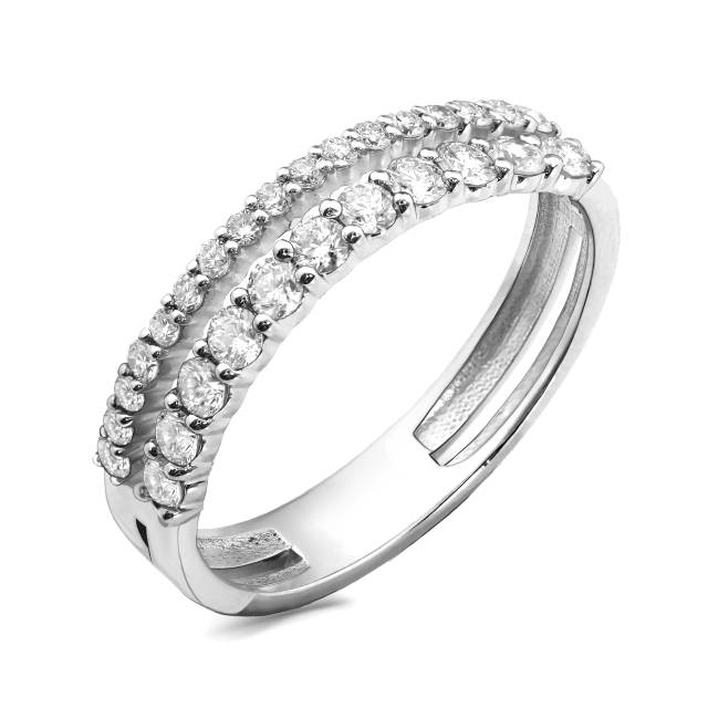 Кольцо из белого золота с бриллиантами (061732)