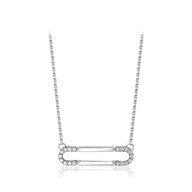 Колье из белого золота с бриллиантами (050895)