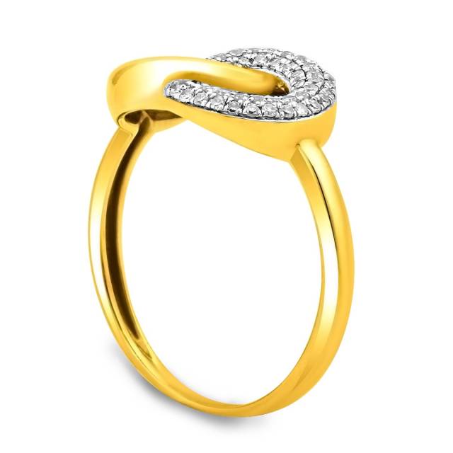 Кольцо из комбинированного золота с бриллиантами (011505)