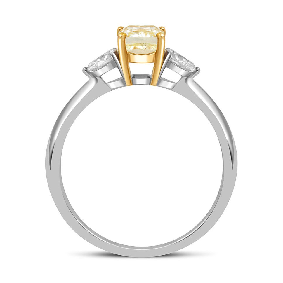 Помолвочное кольцо из белого золота с бриллиантами (051308)