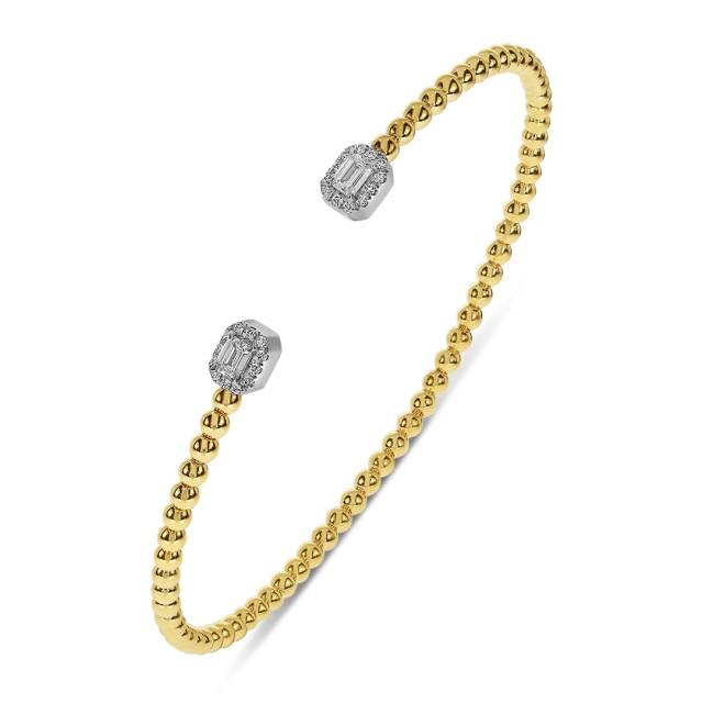 Браслет из комбинированного золота с бриллиантами (059900)