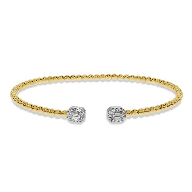 Браслет из комбинированного золота с бриллиантами (059900)