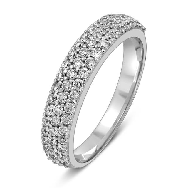 Кольцо из белого золота с бриллиантами (009471)