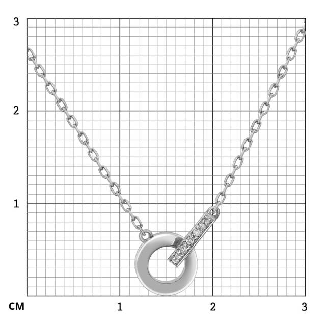 Колье из белого золота с бриллиантами (059084)