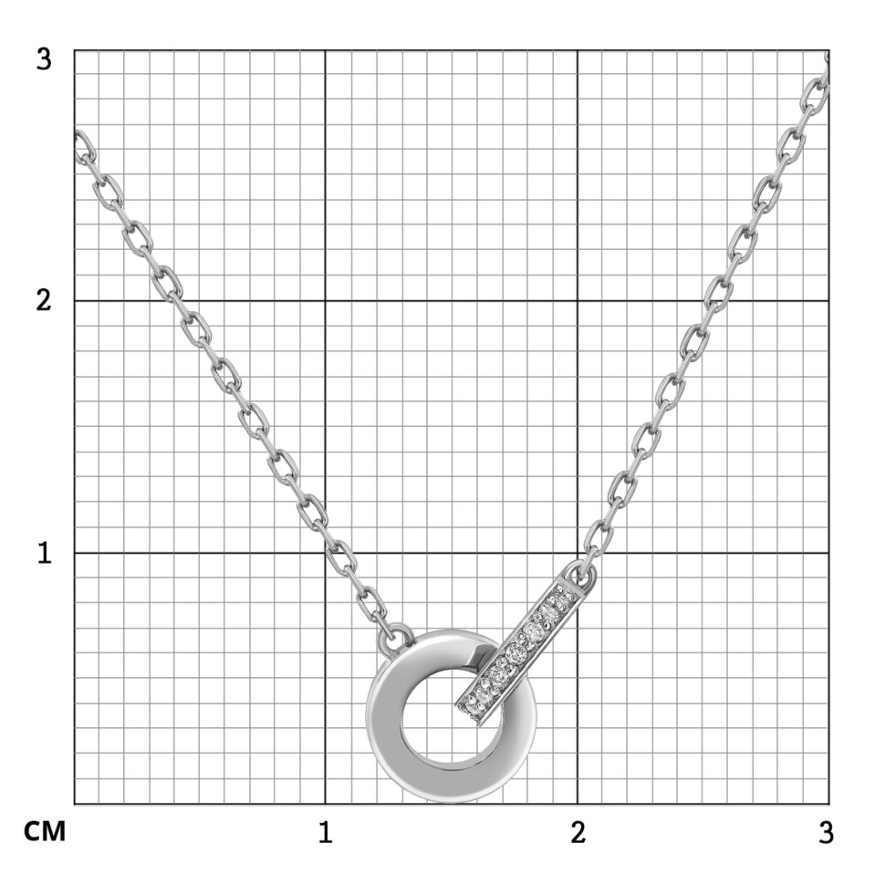 Колье из белого золота с бриллиантами (059084)