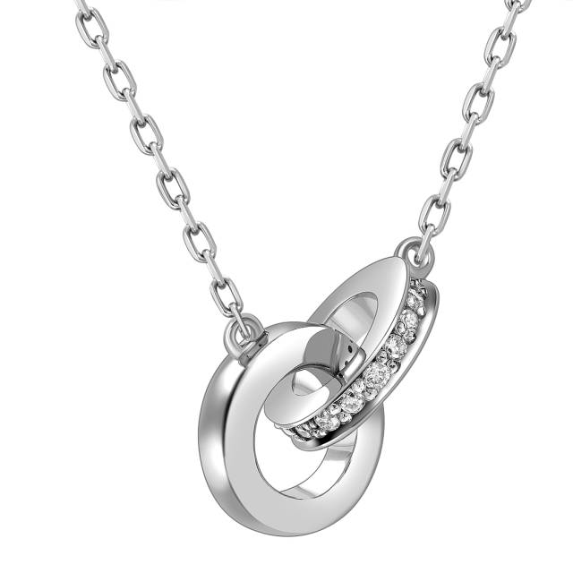 Колье из белого золота с бриллиантами (059084)