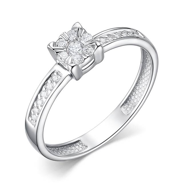 Кольцо из белого золота с бриллиантами (060585)