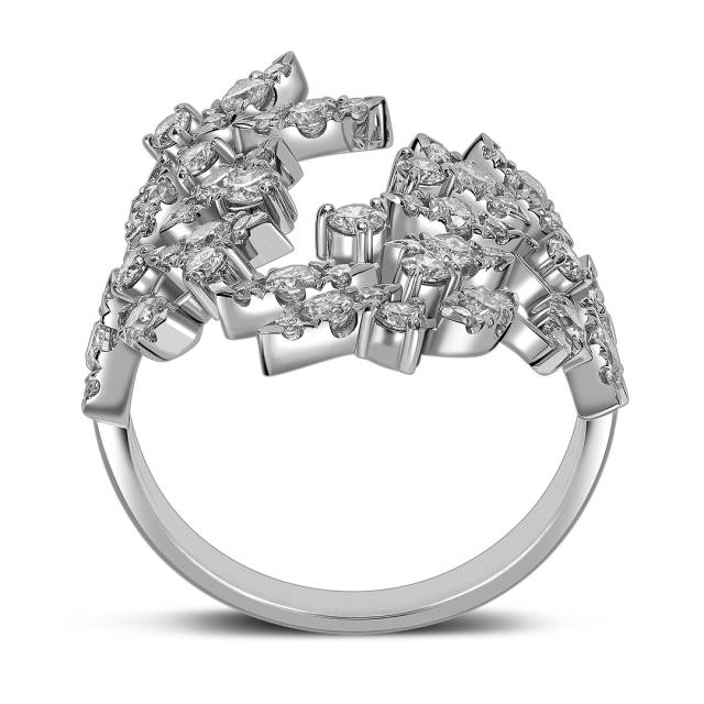 Кольцо из белого золота с бриллиантами (061686)