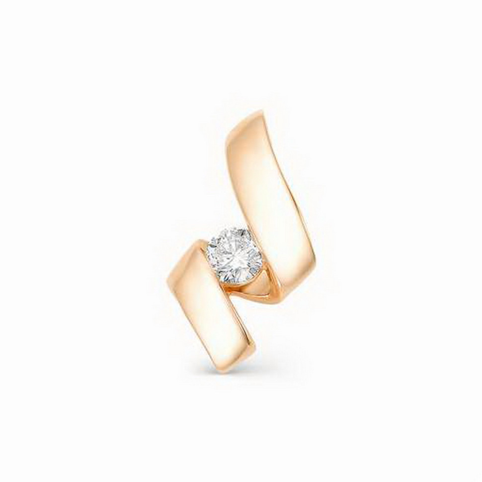 Подвеска из красного золота с бриллиантом (031459)