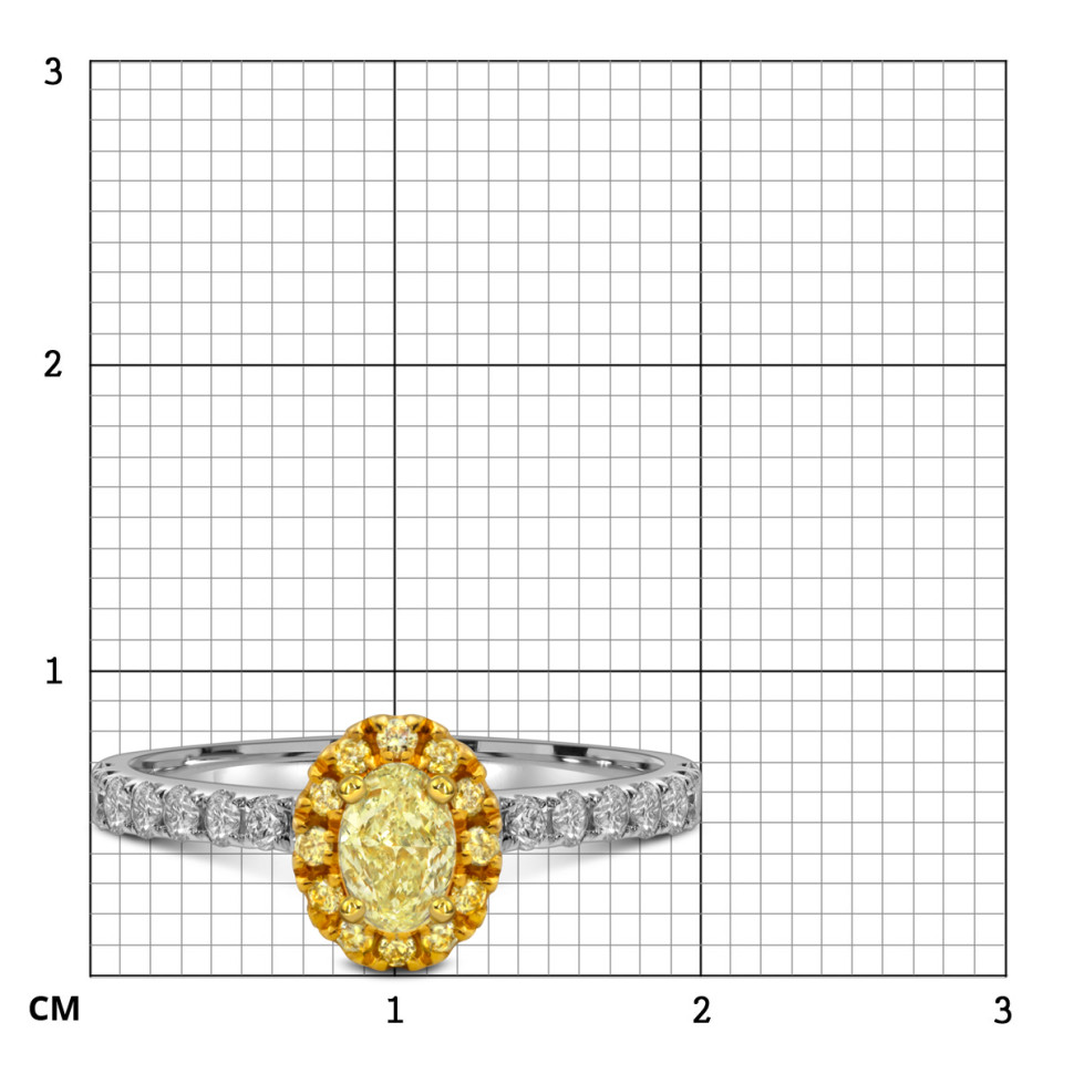Кольцо из комбинированного золота с бриллиантами (058657)