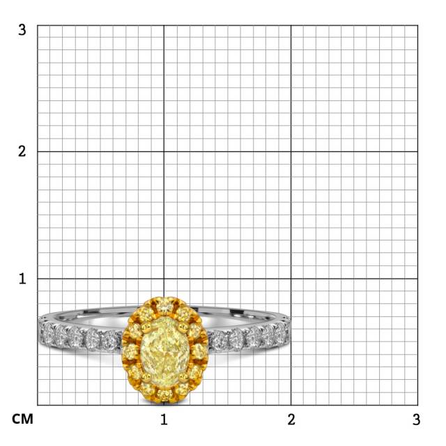 Кольцо из комбинированного золота с бриллиантами (058657)