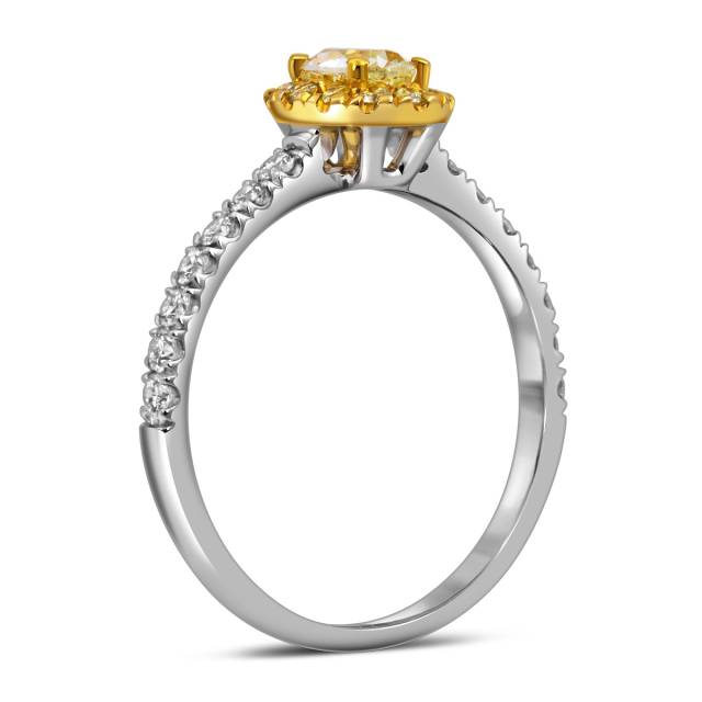 Кольцо из комбинированного золота с бриллиантами (058657)