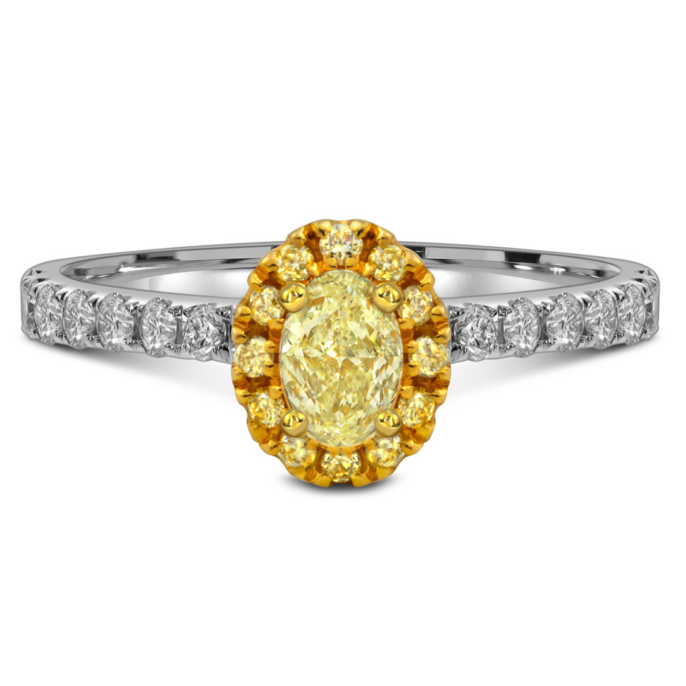 Кольцо из комбинированного золота с бриллиантами (058657)