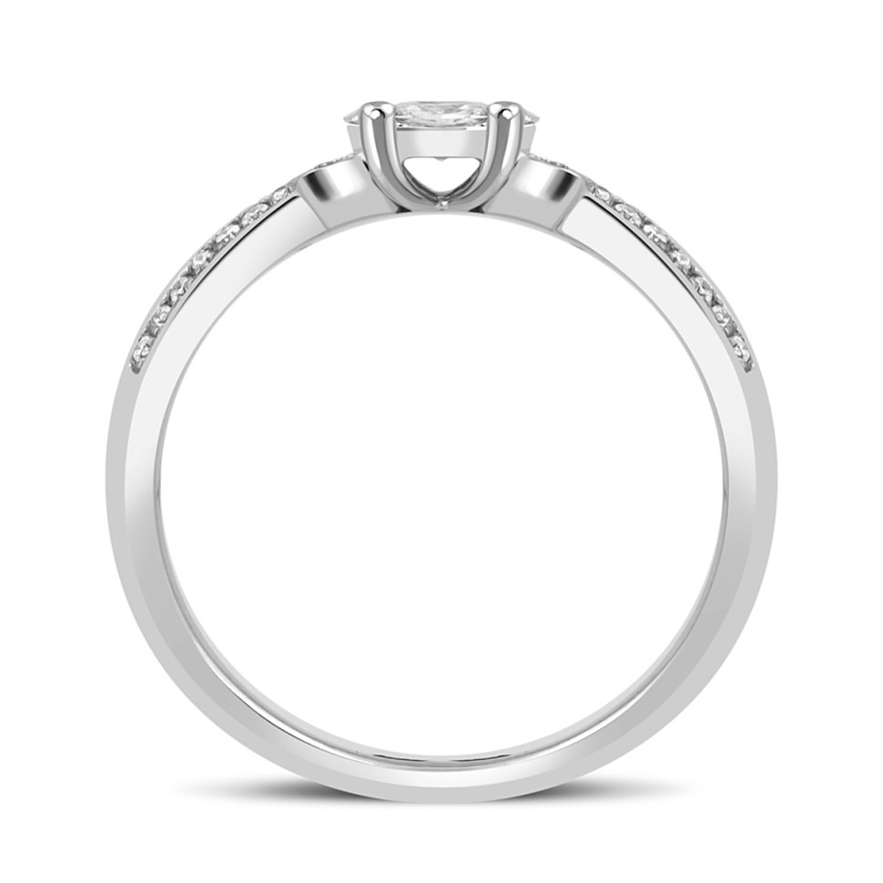 Кольцо из белого золота с бриллиантами (044299)