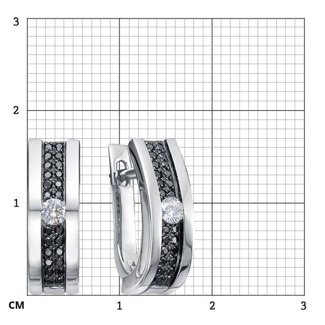 Серьги из белого золота с бриллиантами (049642)