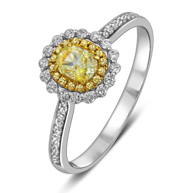 Кольцо из белого золота с бриллиантами (057718)