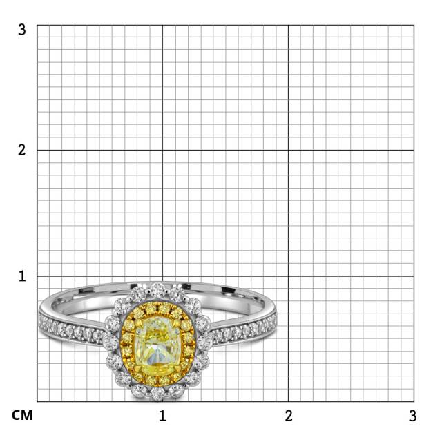 Кольцо из белого золота с бриллиантами (057718)