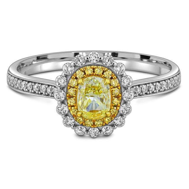 Кольцо из белого золота с бриллиантами (057718)