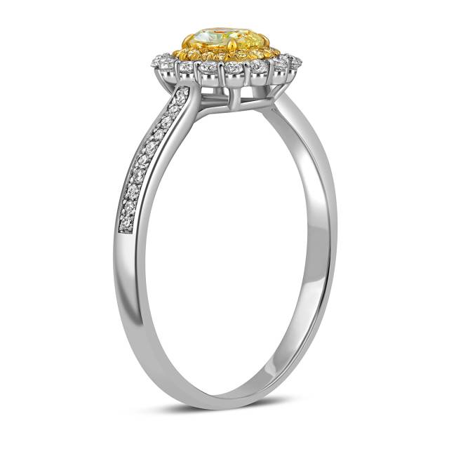 Кольцо из белого золота с бриллиантами (057718)