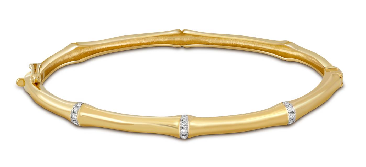 Браслет из жёлтого золота с бриллиантами (052902)