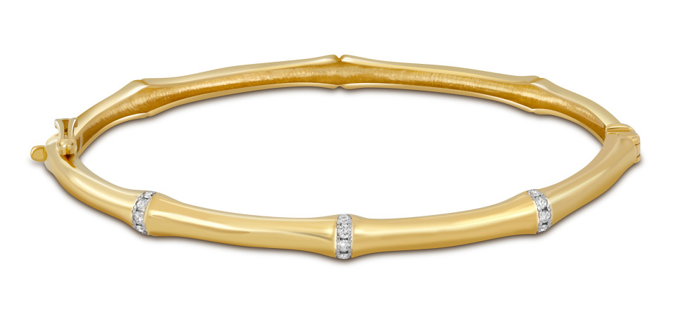 Браслет из жёлтого золота с бриллиантами (052902)