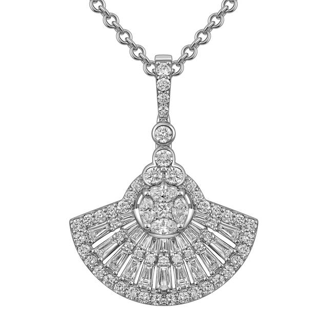 Колье из белого золота с бриллиантами (057767)