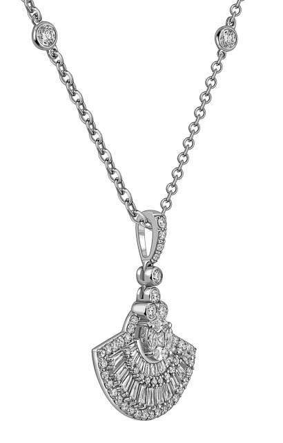 Колье из белого золота с бриллиантами (057767)