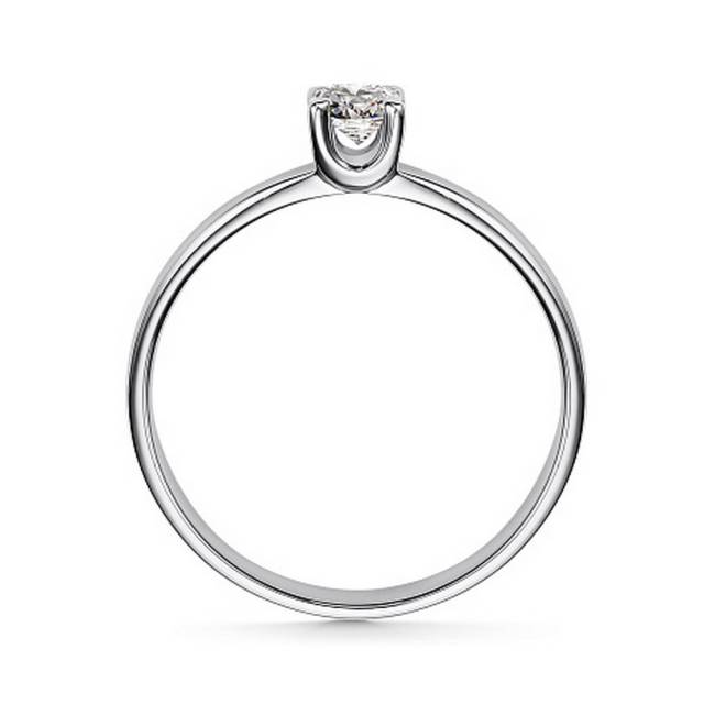 Помолвочное кольцо из белого золота с бриллиантом (053676)