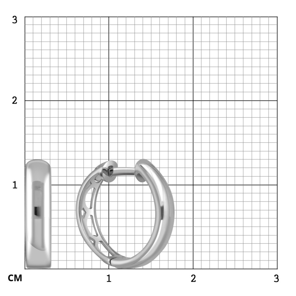 Серьги конго из платины (054328)
