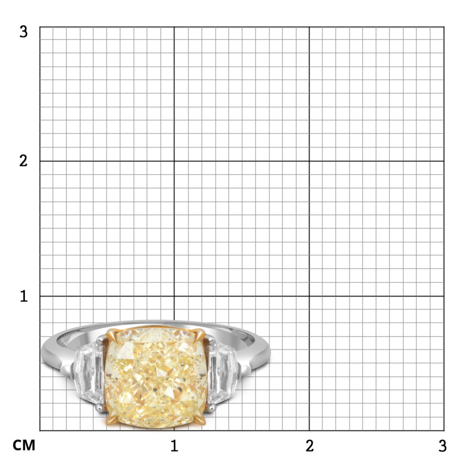 Помолвочное кольцо из белого золота с бриллиантами (054351)