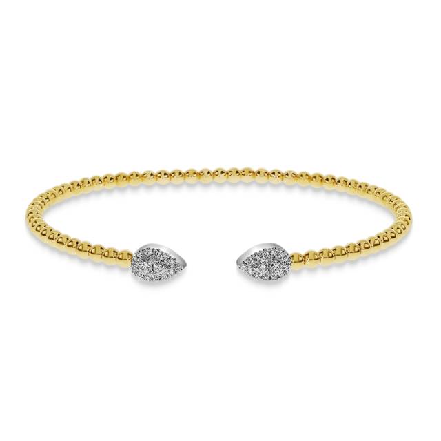 Браслет из комбинированного золота с бриллиантами (059899)