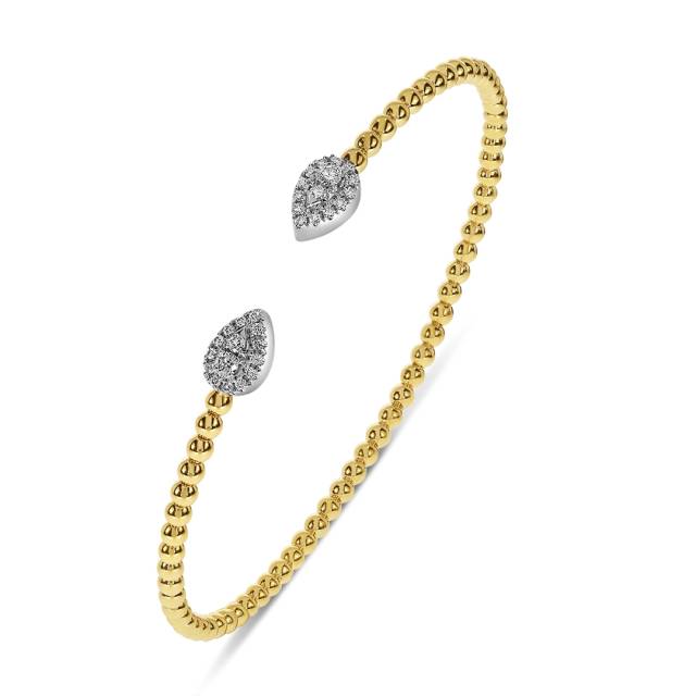 Браслет из комбинированного золота с бриллиантами (059899)