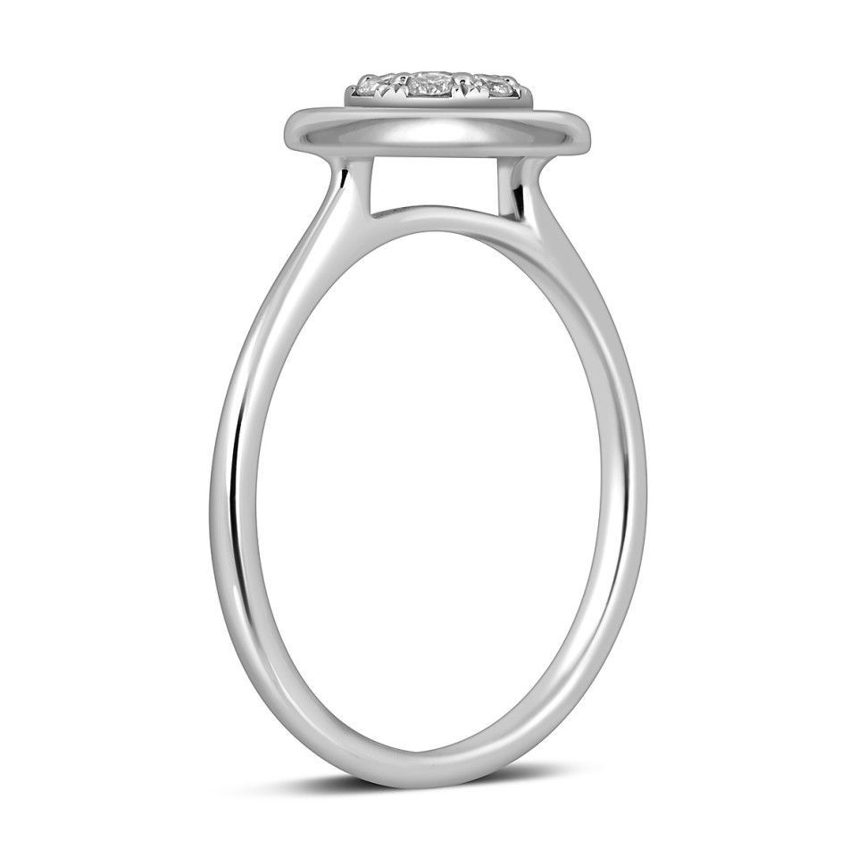 Кольцо из белого золота с бриллиантами (007187)