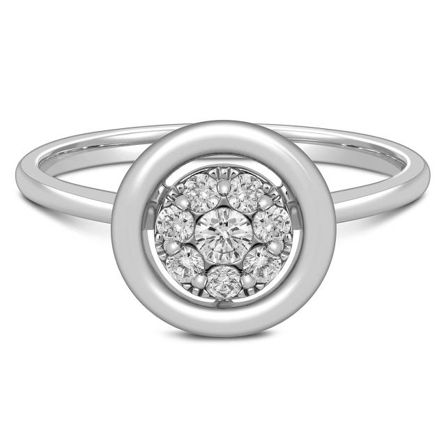 Кольцо из белого золота с бриллиантами (007187)