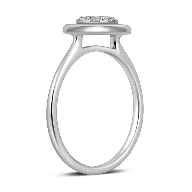 Кольцо из белого золота с бриллиантами (007187)