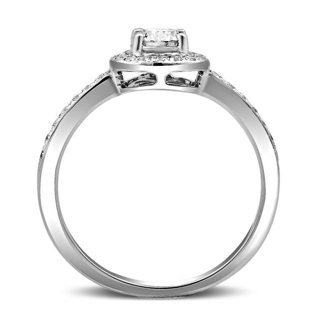 Помолвочное кольцо из белого золота с бриллиантами (060044)