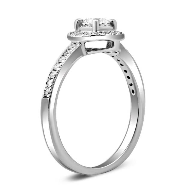 Помолвочное кольцо из белого золота с бриллиантами (060044)