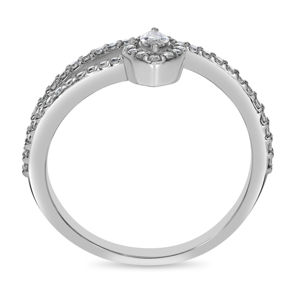 Кольцо из белого золота с бриллиантами (059514)