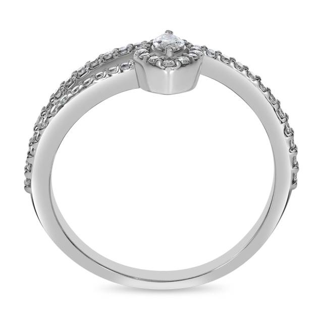 Кольцо из белого золота с бриллиантами (059514)