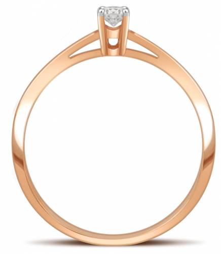 Помолвочное кольцо из красного золота с бриллиантом 16.5